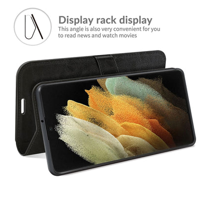 For Samsung Galaxy S22 Ultra 5G R64 Texture Single Horizontal Flip Protective Case with Holder & Card Slots & Wallet& Photo Frame