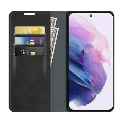 For Samsung Galaxy S22+ 5G Retro-skin Business Magnetic Suction Leather Case with Holder & Card Slots & Wallet, For Samsung Galaxy S22+ 5G