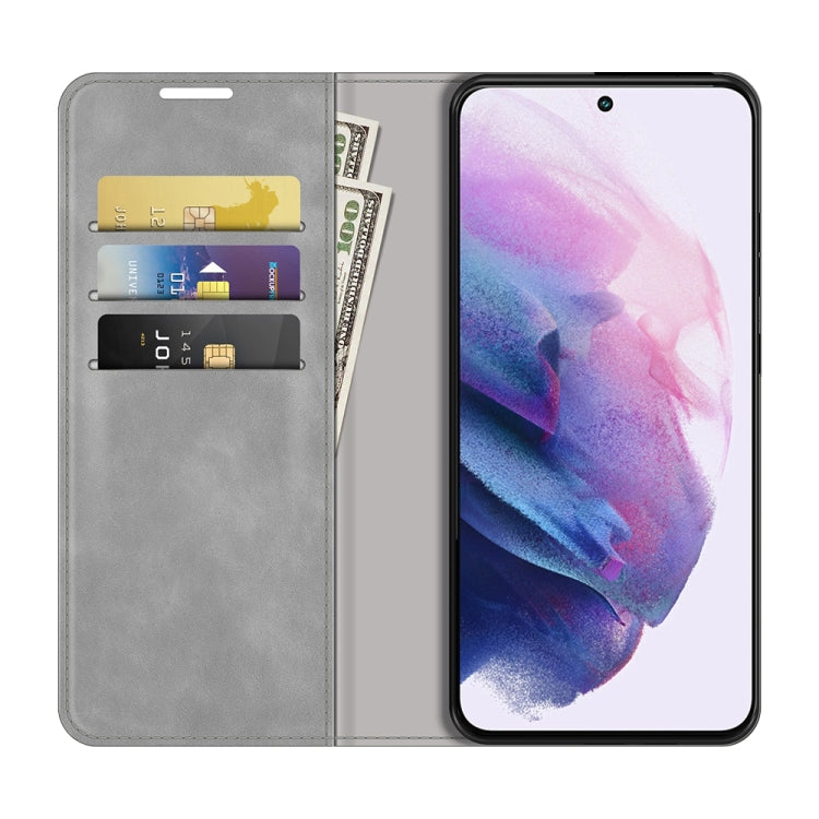 For Samsung Galaxy S22+ 5G Retro-skin Business Magnetic Suction Leather Case with Holder & Card Slots & Wallet, For Samsung Galaxy S22+ 5G