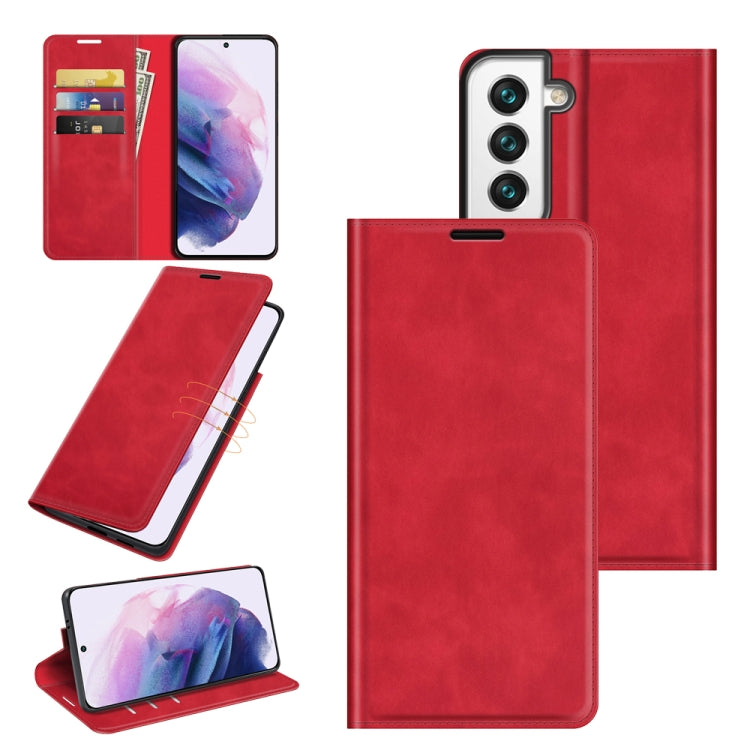 For Samsung Galaxy S22+ 5G Retro-skin Business Magnetic Suction Leather Case with Holder & Card Slots & Wallet, For Samsung Galaxy S22+ 5G