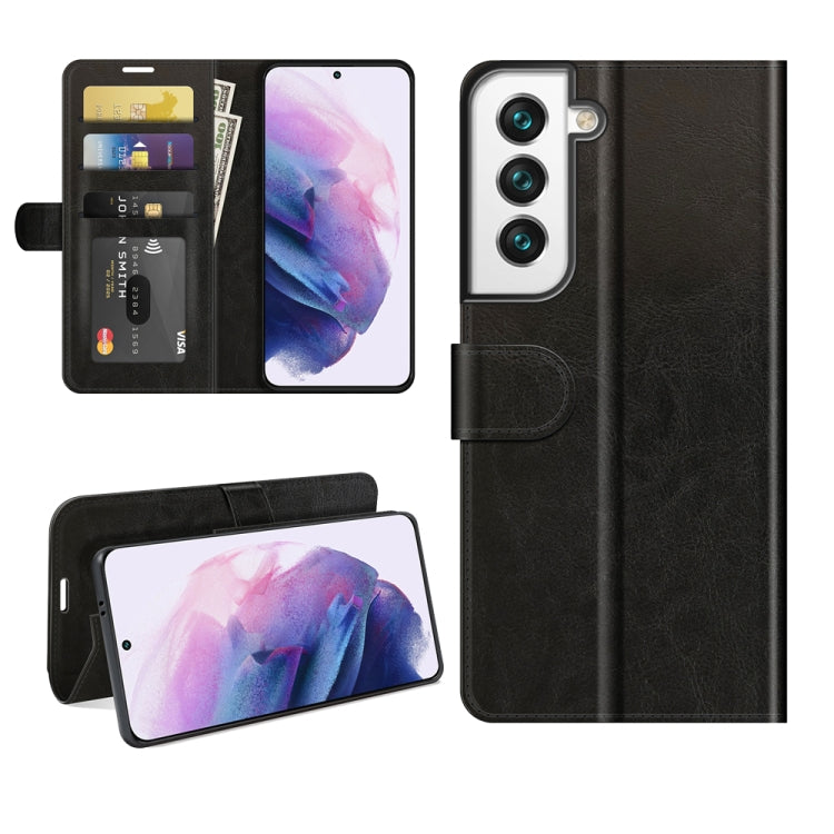 For Samsung Galaxy S22+ 5G R64 Texture Single Horizontal Flip Protective Case with Holder & Card Slots & Wallet& Photo Frame