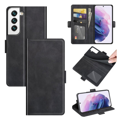 For Samsung Galaxy S22 5G Dual-side Magnetic Buckle Horizontal Flip Leather Case with Holder & Card Slots & Wallet, For Samsung Galaxy S22 5G