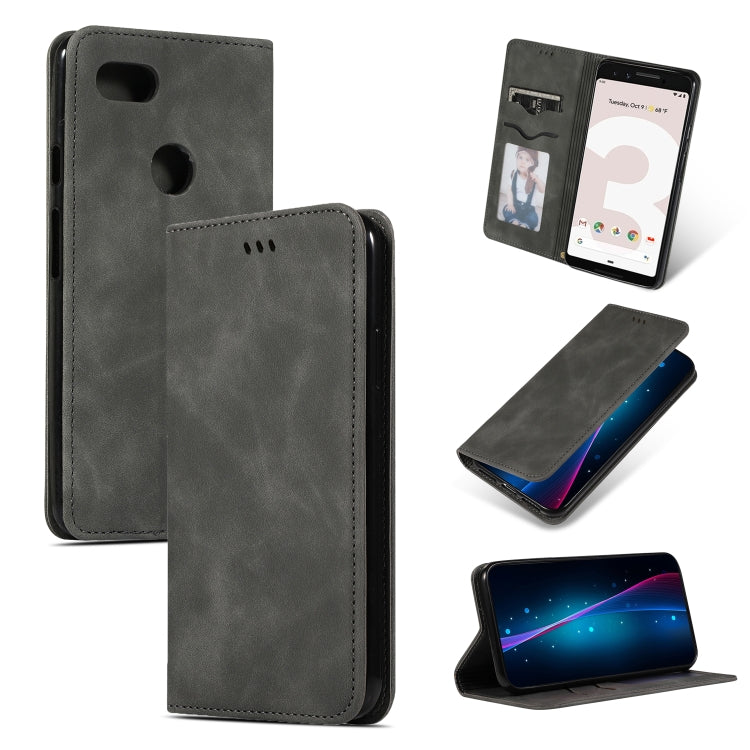 Retro Skin Feel Business Magnetic Horizontal Flip Leather Case for Google Pixel 3