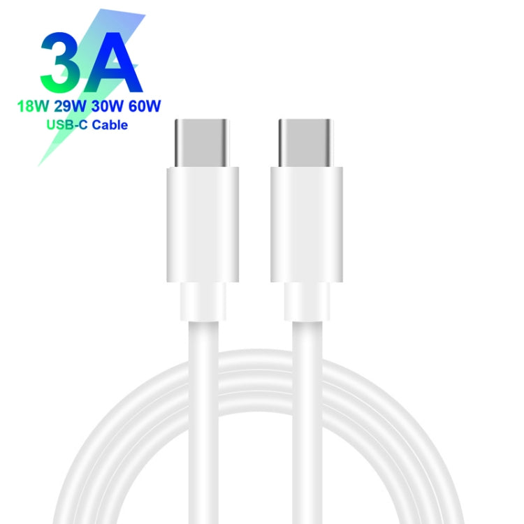 PD25W USB-C / Type-C + QC3.0 USB Dual Ports Fast Charger with USB-C to USB-C Data Cable, EU Plug, EU Plug + USB-C to USB-C Cable