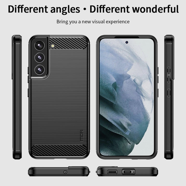 MOFI Gentleness Series Brushed Texture Carbon Fiber Soft TPU Case, For Samsung Galaxy S22 5G, For Samsung Galaxy S22+ 5G, For Samsung Galaxy S22 Ultra 5G, For Samsung Galaxy A13 5G, For Samsung Galaxy M52 5G