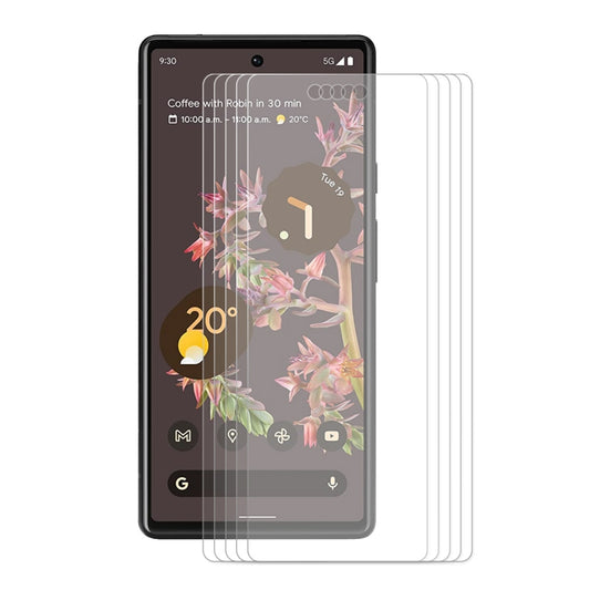 5 PCS For Google Pixel 6 ENKAY Hat-Prince 0.26mm 9H 2.5D Curved Edge Tempered Glass Screen Film, 5 PCS