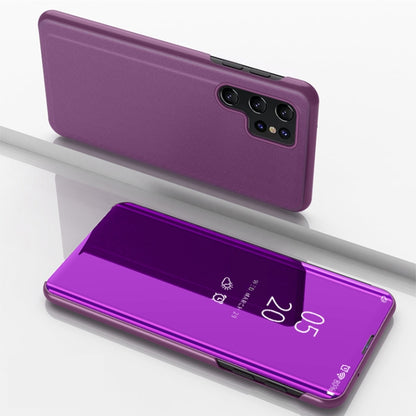 Plated Mirror Horizontal Flip Leather Case with Holder, For Samsung Galaxy S22 5G, For Samsung Galaxy S22 Plus 5G, For Samsung Galaxy S22 Ultra 5G