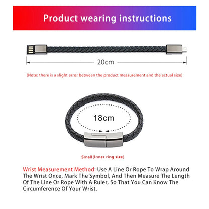 XJ-71 20cm USB to Micro USB Bracelet Charging Data Cable, Micro USB, 20cm Micro USB
