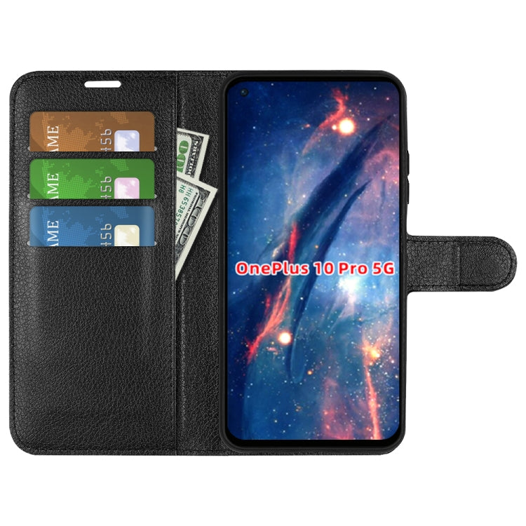 For OnePlus 10 Pro 5G Litchi Texture Horizontal Flip Protective Case with Holder & Card Slots & Wallet