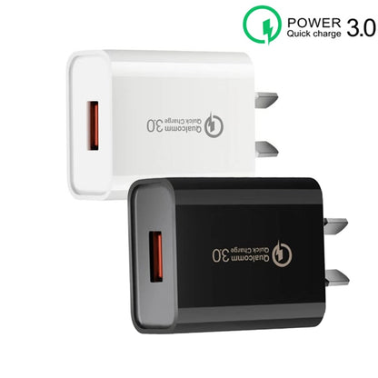 CA-25 QC3.0 USB 3A Fast Charger with 1m USB to Type-C Data Cable, AU Plug, AU Plug + Type-C Cable