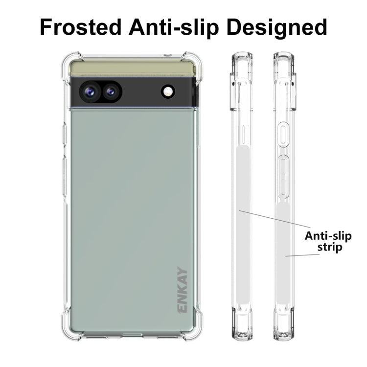 For Google Pixel 6A ENKAY Transparent TPU Shockproof Case