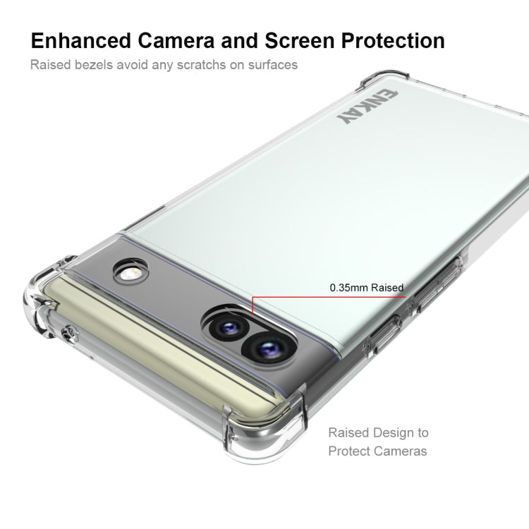 For Google Pixel 6A ENKAY Transparent TPU Shockproof Case