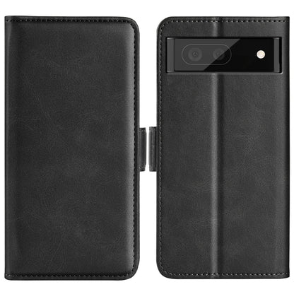 For Google Pixel 6a Dual-side Magnetic Buckle Leather Phone Case