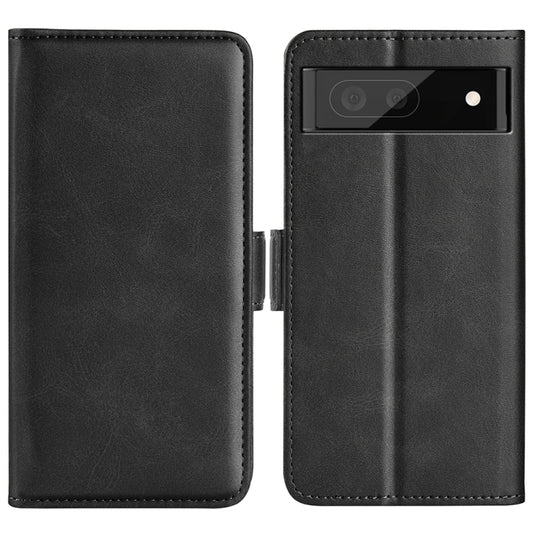 For Google Pixel 6a Dual-side Magnetic Buckle Leather Phone Case