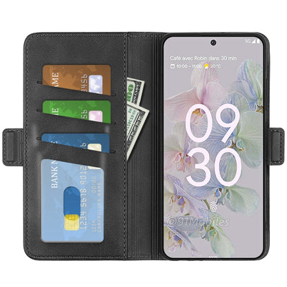 For Google Pixel 6a Dual-side Magnetic Buckle Leather Phone Case