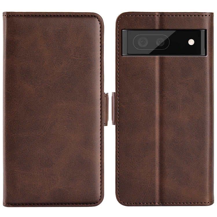 For Google Pixel 6a Dual-side Magnetic Buckle Leather Phone Case