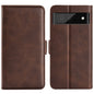 For Google Pixel 6a Dual-side Magnetic Buckle Leather Phone Case