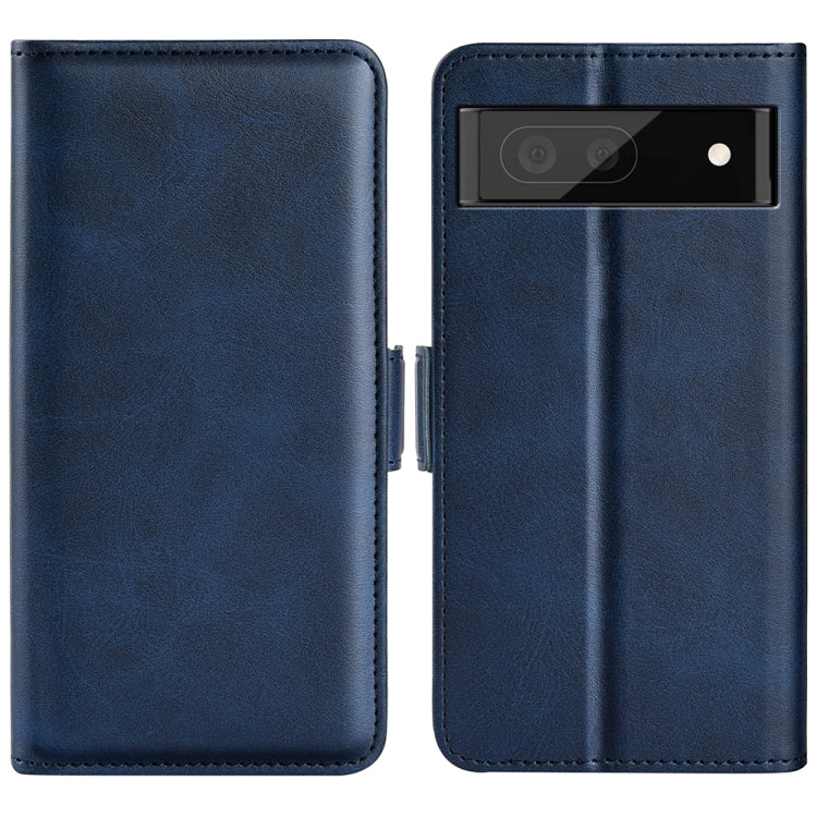 For Google Pixel 6a Dual-side Magnetic Buckle Leather Phone Case