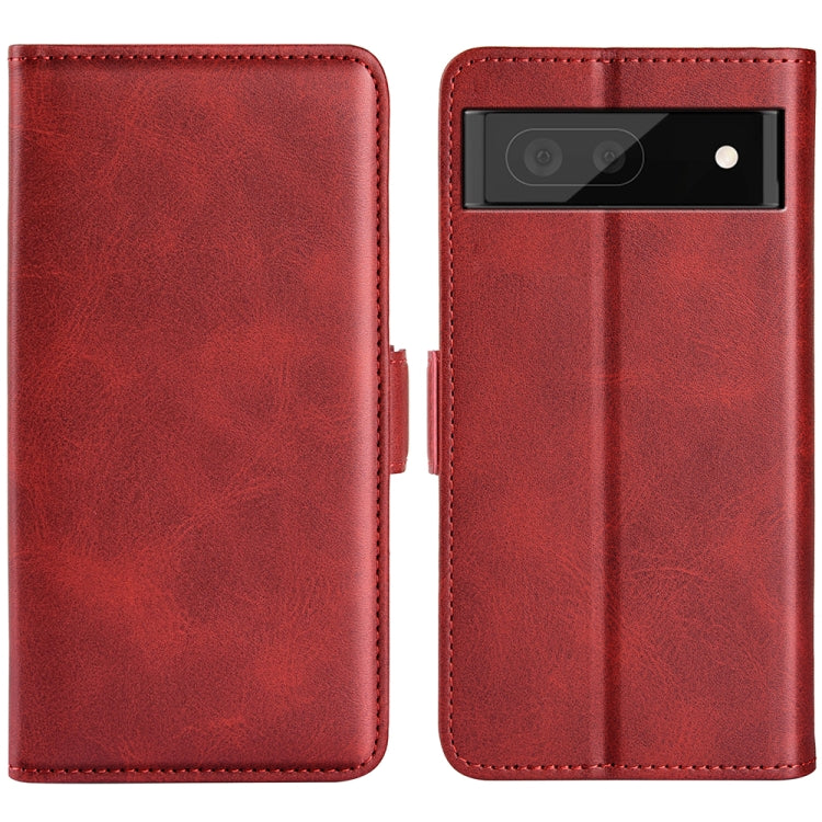 For Google Pixel 6a Dual-side Magnetic Buckle Leather Phone Case