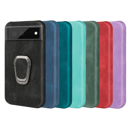 For Google Pixel 6 Ring Holder PU Phone Case