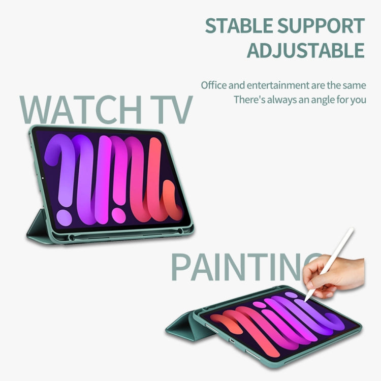 Tri-Fold Holder Leather Smart Tablet Case, For iPad mini 6 / mini 2024