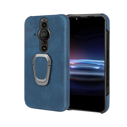 For Sony Xperia Pro-I Ring Holder PU Phone Case, For Sony Xperia Pro-I