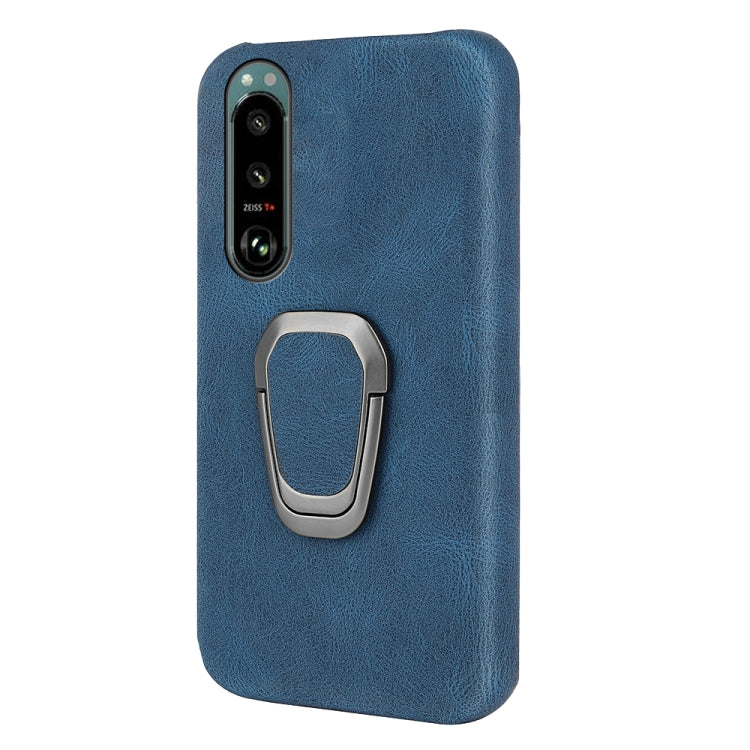 For Sony Xperia 5 III Ring Holder PU Phone Case, For Sony Xperia 5 III