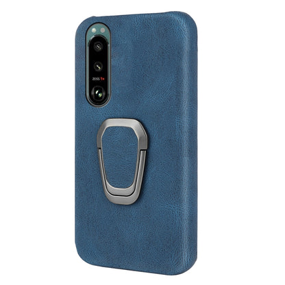 For Sony Xperia 5 III Ring Holder PU Phone Case, For Sony Xperia 5 III