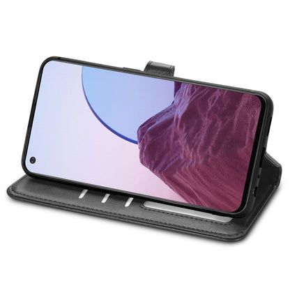 Solid Color Leather Buckle Phone Case, For OnePlus Nord N20 5G