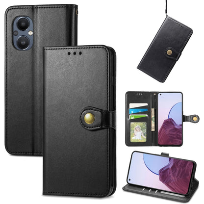 Solid Color Leather Buckle Phone Case, For OnePlus Nord N20 5G