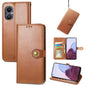 Solid Color Leather Buckle Phone Case, For OnePlus Nord N20 5G