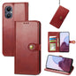 Solid Color Leather Buckle Phone Case, For OnePlus Nord N20 5G