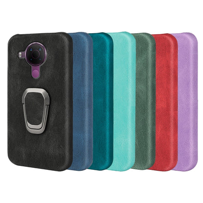 For Nokia 5.4 Ring Holder PU Phone Case, For Nokia 5.4