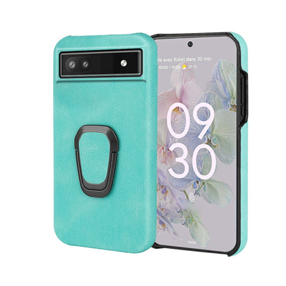 For Google Pixel 6a Ring Holder PU Phone Case, For Google Pixel 6a