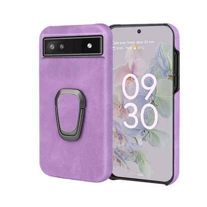For Google Pixel 6a Ring Holder PU Phone Case, For Google Pixel 6a