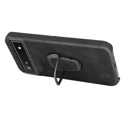 For Google Pixel 6a Ring Holder PU Phone Case, For Google Pixel 6a