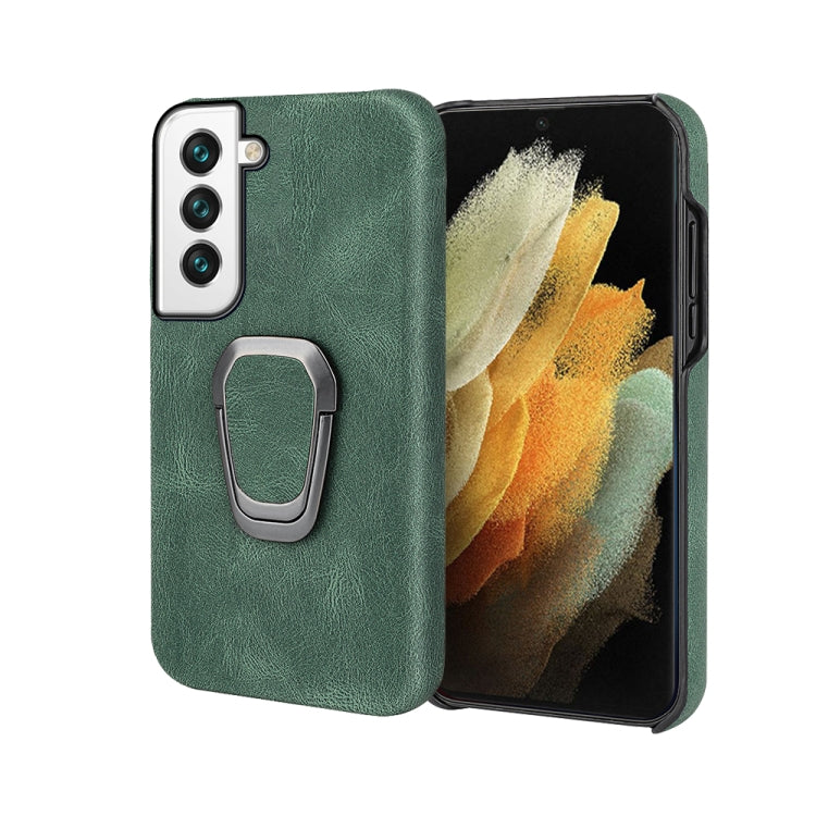 Ring Holder PU Phone Case For Samsung Galaxy S22+ 5G, For Samsung Galaxy S22+ 5G