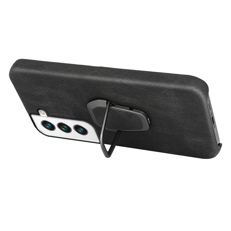 Ring Holder PU Phone Case For Samsung Galaxy S22+ 5G, For Samsung Galaxy S22+ 5G