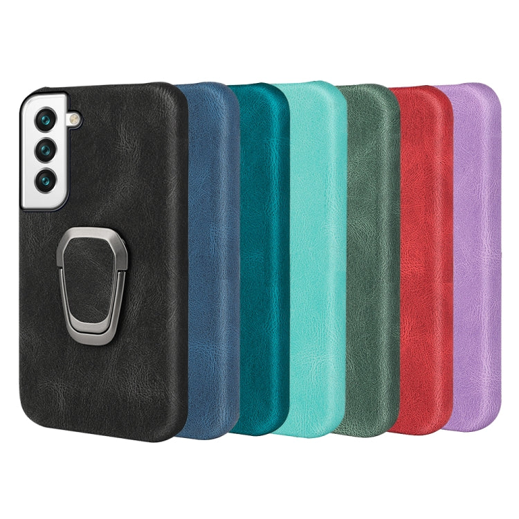 Ring Holder PU Phone Case For Samsung Galaxy S22+ 5G, For Samsung Galaxy S22+ 5G