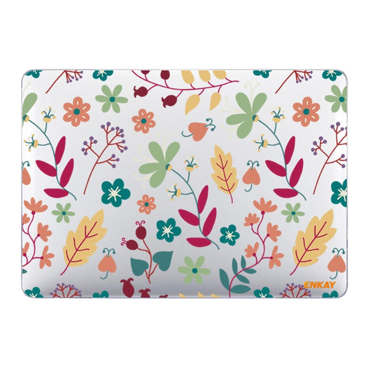 ENKAY Flower Series Pattern Laotop Protective Crystal Case For MacBook Pro 13.3 inch A1706 / A1708 / A1989 / A2159