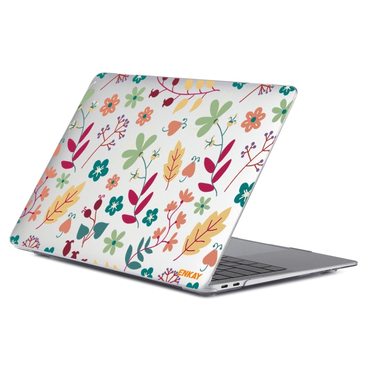 ENKAY Flower Series Pattern Laotop Protective Crystal Case For MacBook Pro 15.4 inch A1707 / A1990, For MacBook Pro 15.4 inch A1707 / A1990