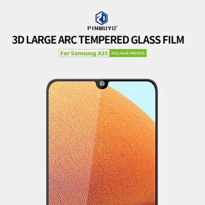 PINWUYO 9H 3D Explosion-proof Tempered Glass Full Film, For Samsung Galaxy A33 5G, For Samsung Galaxy A53 5G, For Samsung Galaxy A73 5G, For Samsung Galaxy S22 5G, For Samsung Galaxy S22+ 5G