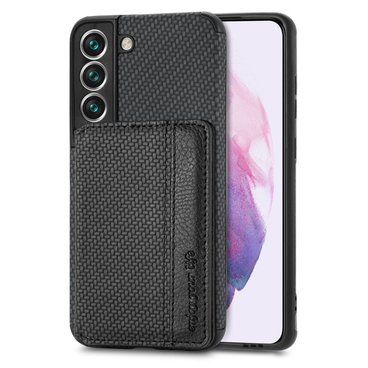 Carbon Fiber Magnetic Card Holder TPU+PU Case