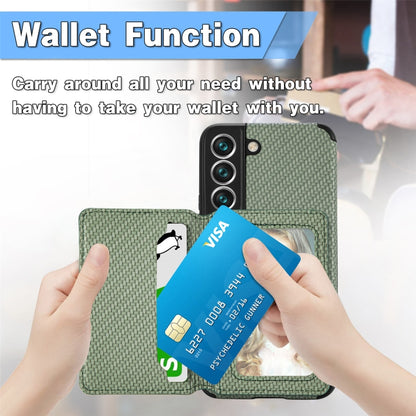 Carbon Fiber Magnetic Card Holder TPU+PU Case