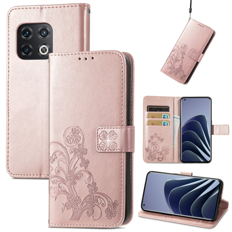 Four-leaf Clasp Embossed Leather Phone Case