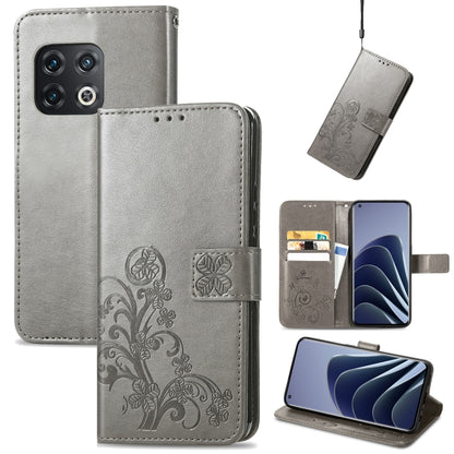Four-leaf Clasp Embossed Leather Phone Case