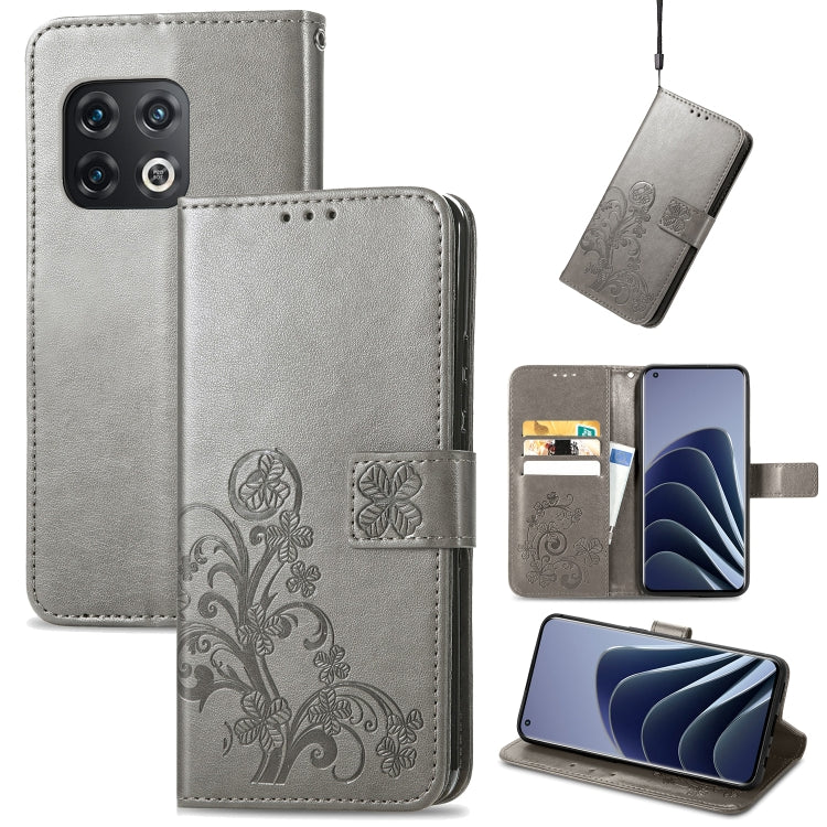 Four-leaf Clasp Embossed Leather Phone Case