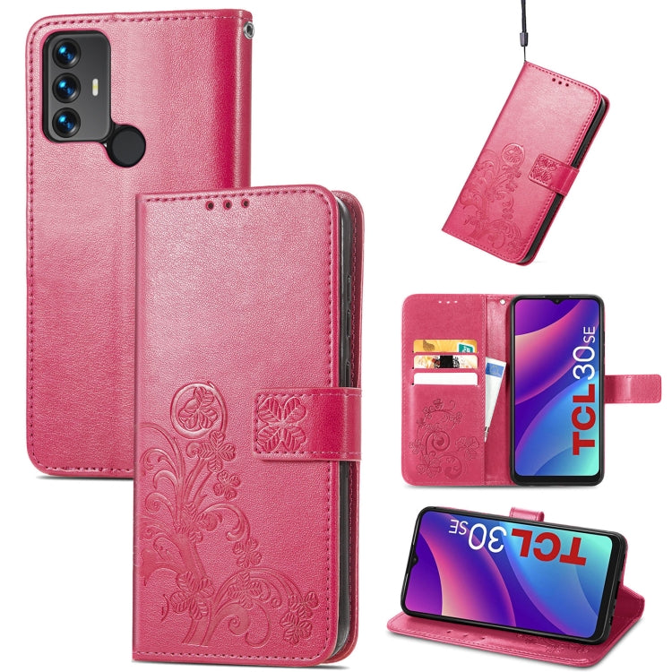 Four-leaf Clasp Embossed Leather Phone Case