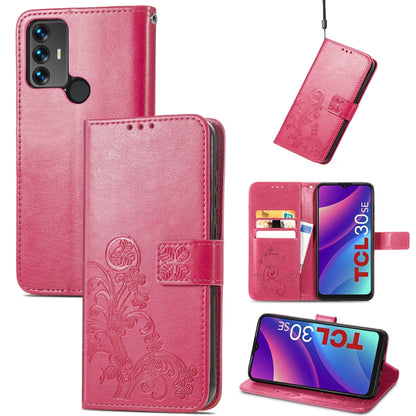 Four-leaf Clasp Embossed Leather Phone Case