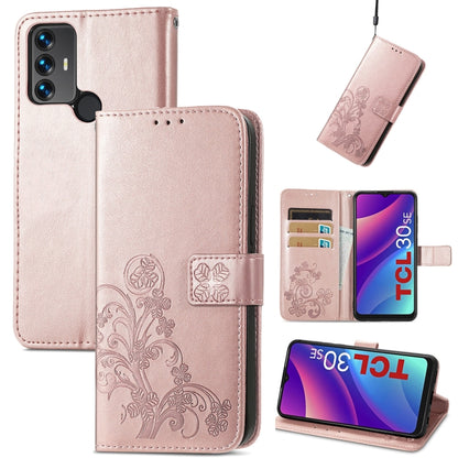 Four-leaf Clasp Embossed Leather Phone Case